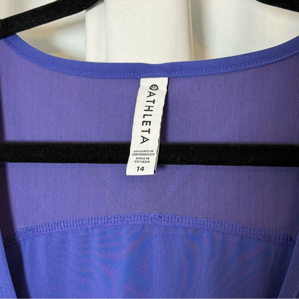 Athleta Expedition Skort Dress Romper Mesh Shorts Size 14 Blue - Picture 5 of 16